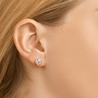 vDam Oorknoppen Zirkonia Zilver Wit 1000800