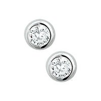 vDam Oorknoppen Zirkonia Zilver Wit 1000800