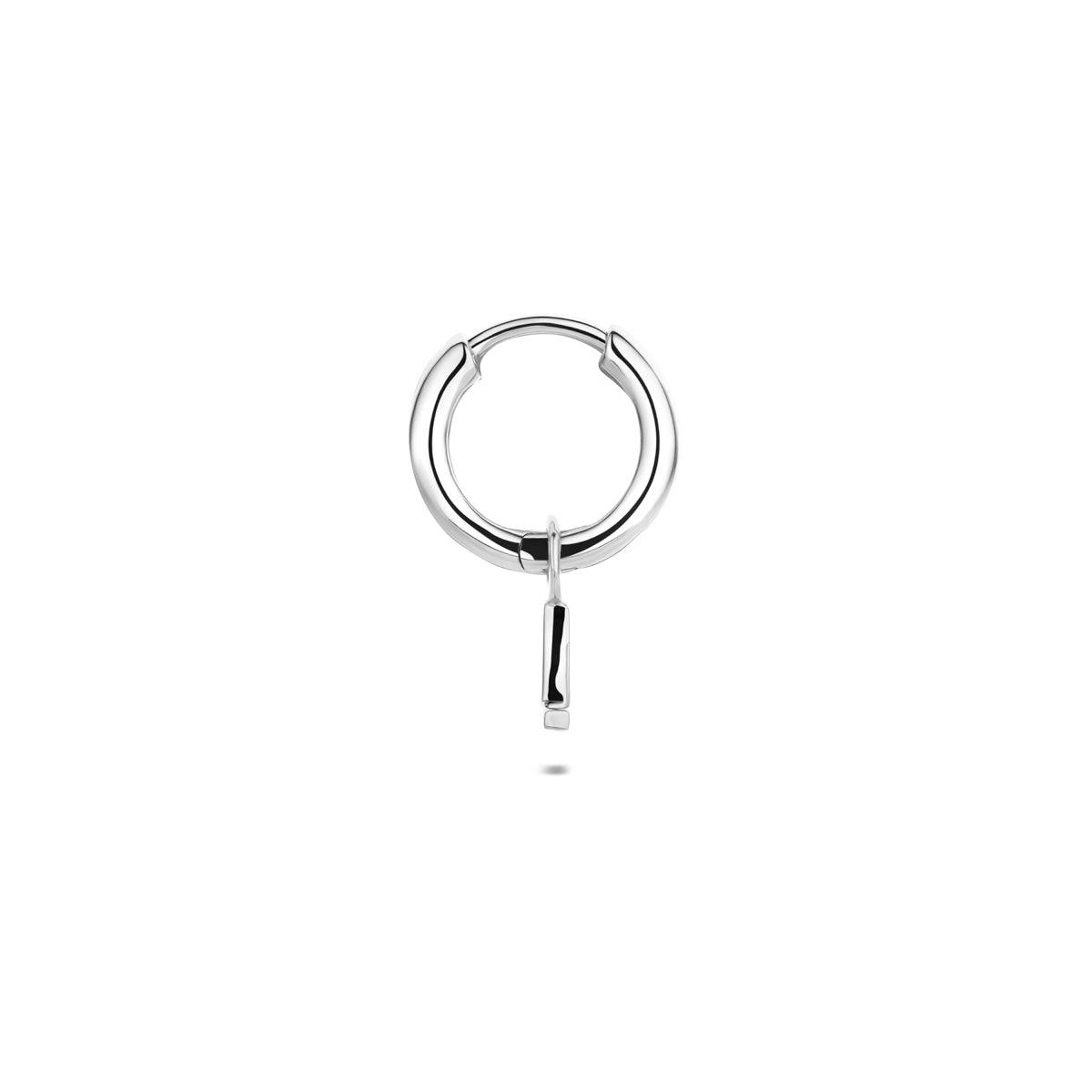 vDam Oorring Letter Per Stuk 13 Mm Zilver Gerhodineerd 1341074