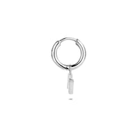 vDam Oorring Letter Per Stuk 13 Mm Zilver Gerhodineerd 1341076