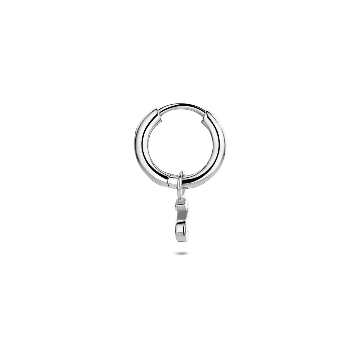 vDam Oorring Letter Per Stuk 13 Mm Zilver Gerhodineerd 1341081