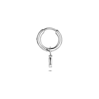 vDam Oorring Letter Per Stuk 13 Mm Zilver Gerhodineerd 1341083