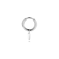 vDam Oorring Letter Per Stuk 13 Mm Zilver Gerhodineerd 1341085