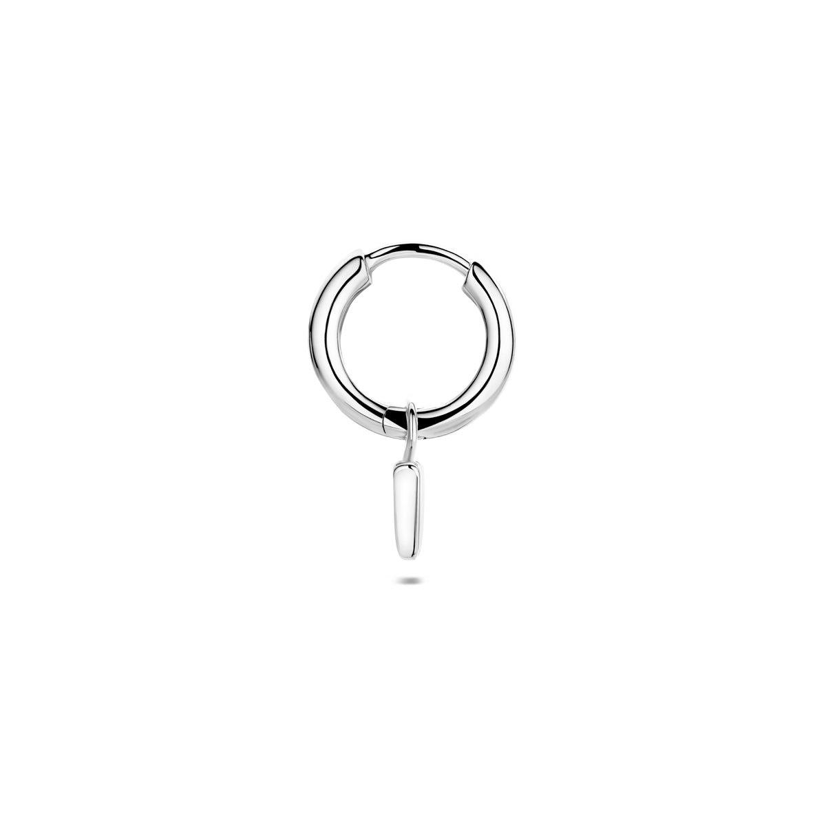 vDam Oorring Letter Per Stuk 13 Mm Zilver Gerhodineerd 1341085