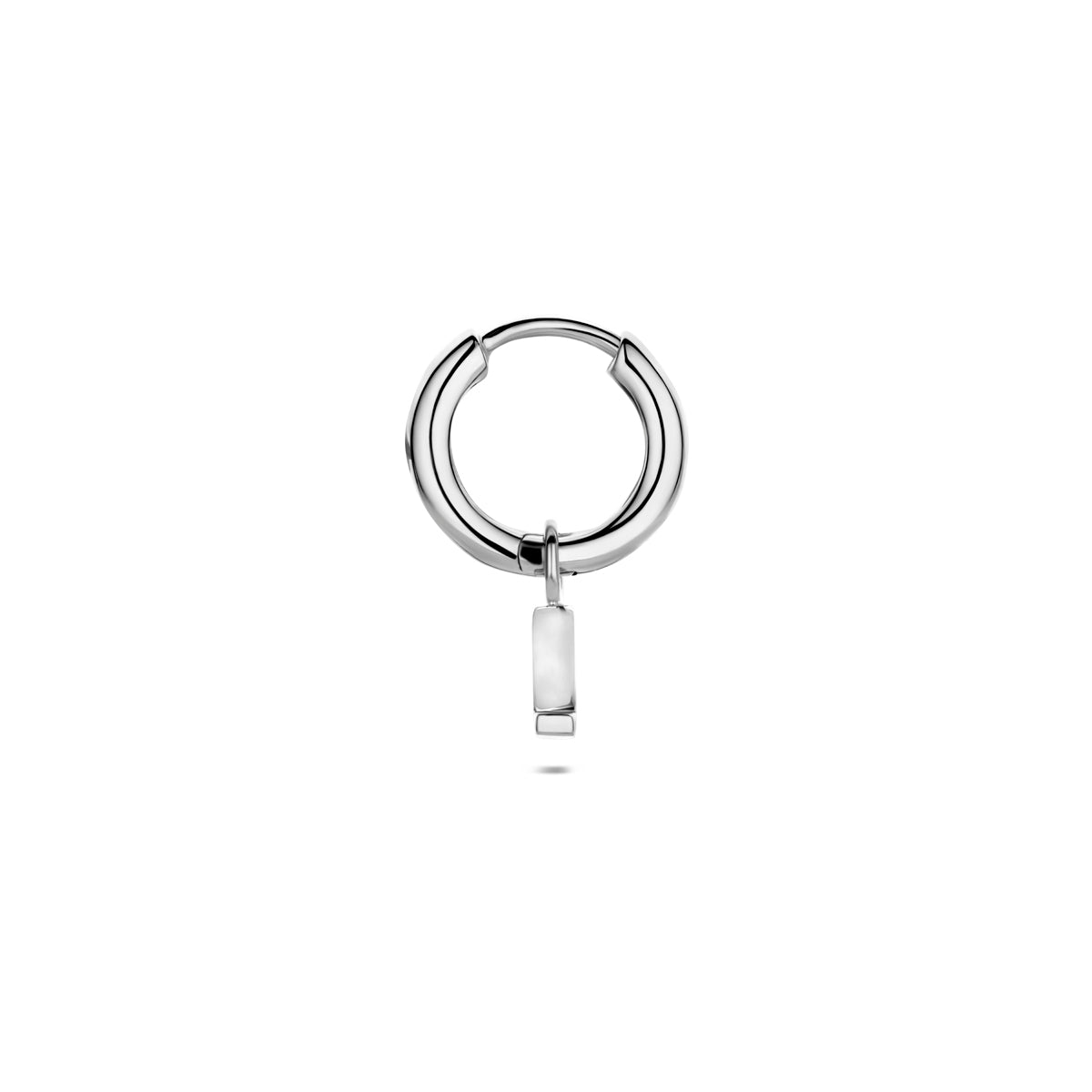 vDam Oorring Letter Per Stuk 13 Mm Zilver Gerhodineerd 1341088