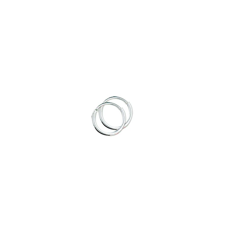 vDam Oorringen 1,3 Mm Ronde Buis Zilver Wit 1001426