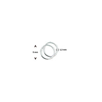 vDam Oorringen 1,3 Mm Ronde Buis Zilver Wit 1001426