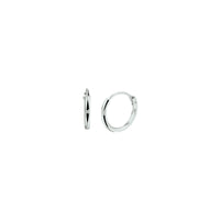 vDam Oorringen 1,3 Mm Ronde Buis Zilver Wit 1001427