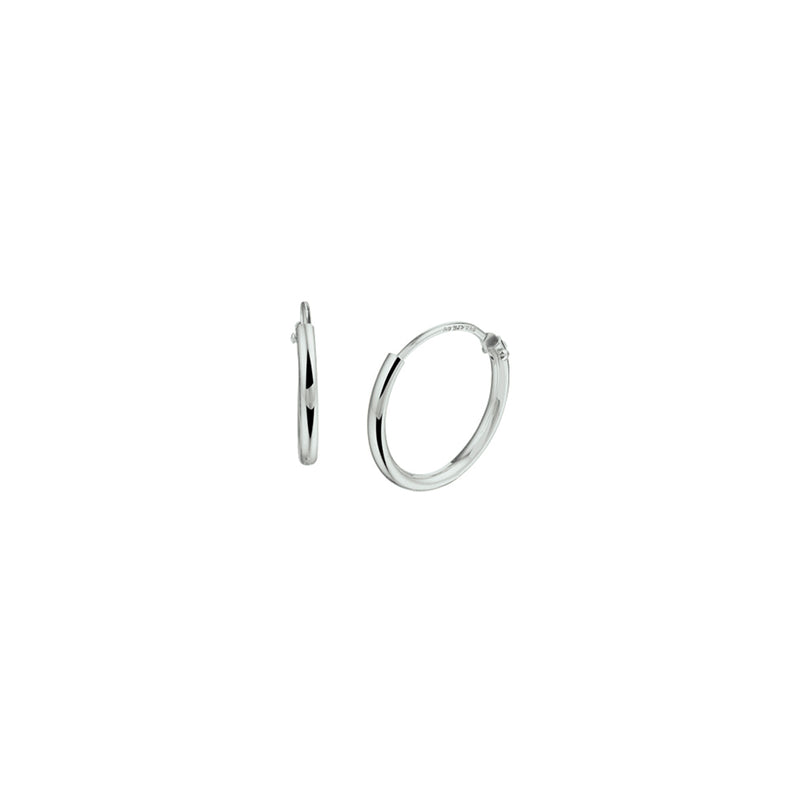 vDam Oorringen 1,3 Mm Ronde Buis Zilver Wit 1001428