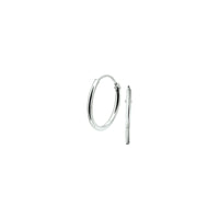 vDam Oorringen 1,3 Mm Ronde Buis Zilver Wit 1001429