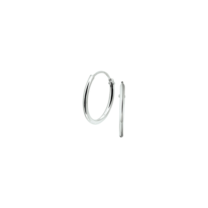 vDam Oorringen 1,3 Mm Ronde Buis Zilver Wit 1001429