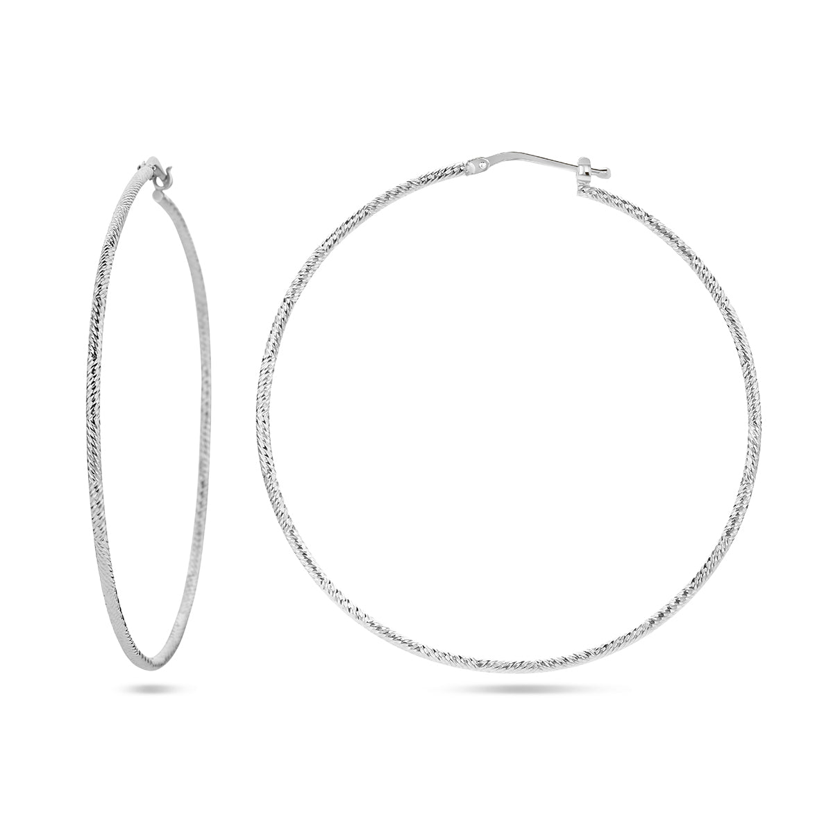 vDam Oorringen 1,5 Mm Ronde Buis Gediamanteerd Zilver Gerhodineerd 1336920