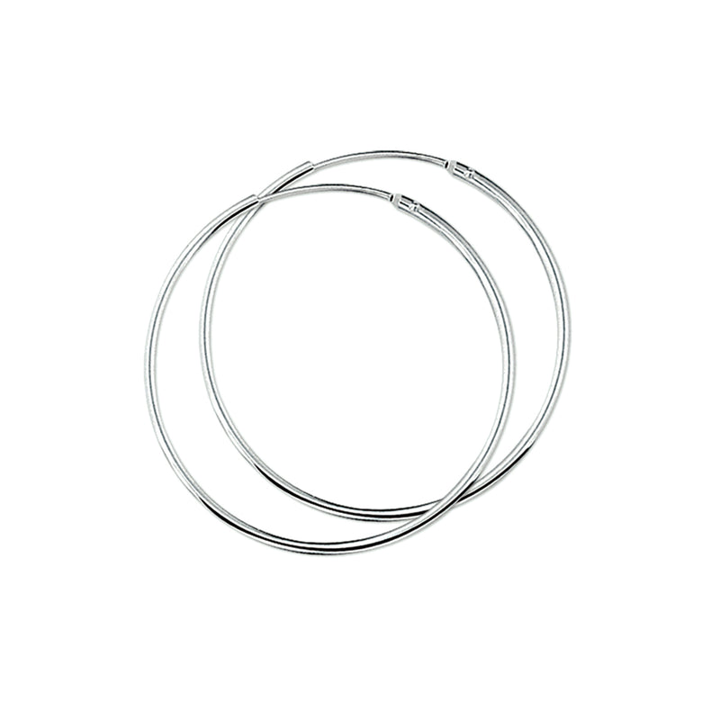 vDam Oorringen 1,5 Mm Ronde Buis Zilver Wit 1001450