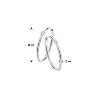 vDam Oorringen 1,5 Mm Ronde Buis Zilver Wit 1001451