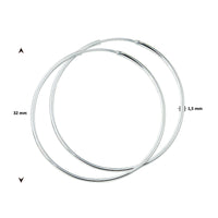 vDam Oorringen 1,5 Mm Ronde Buis Zilver Wit 1001452