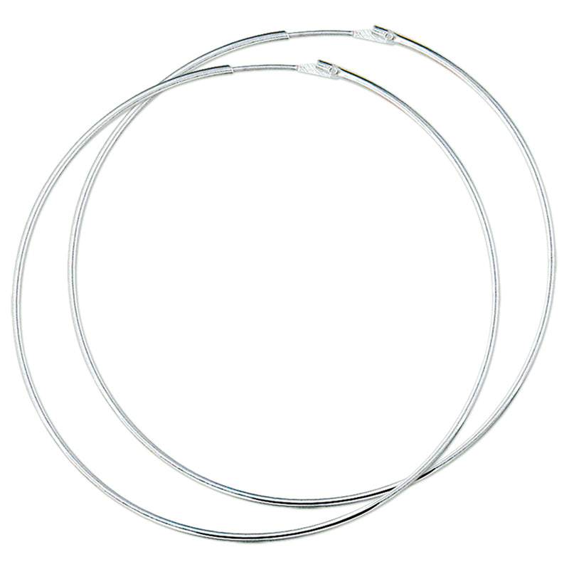 vDam Oorringen 1,5 Mm Ronde Buis Zilver Wit 1001453