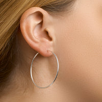 vDam Oorringen 1,5 Mm Ronde Buis Zilver Wit 1001453