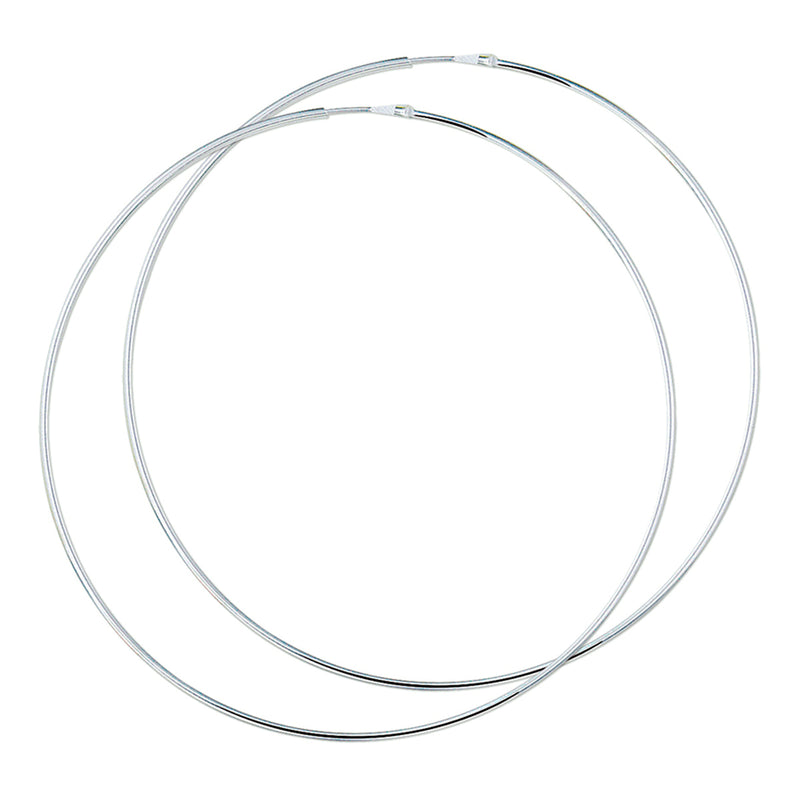 vDam Oorringen 1,7 Mm Ronde Buis Zilver Wit 1015577