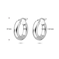 vDam Oorringen 17 Mm Zilver Gerhodineerd 1341948