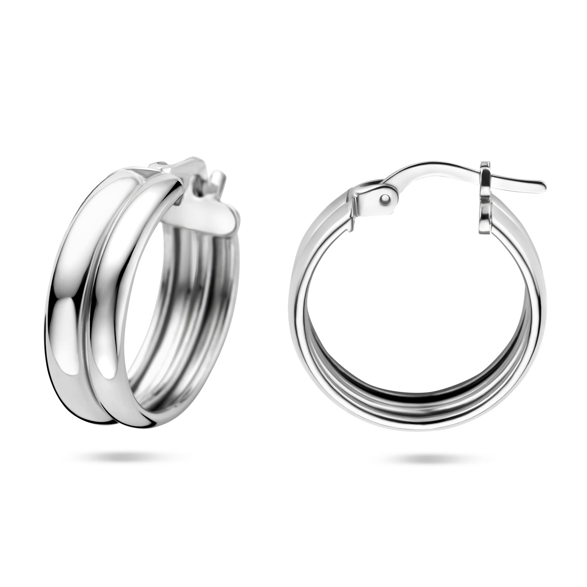 vDam Oorringen 18 Mm Zilver Gerhodineerd 1341594