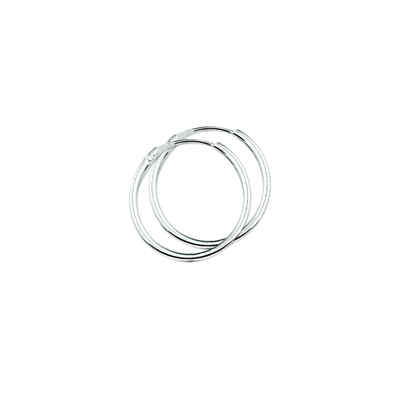 vDam Oorringen 2,0 Mm Ronde Buis Zilver Wit 1001456