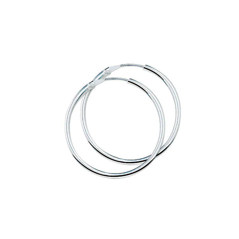 vDam Oorringen 2,0 Mm Ronde Buis Zilver Wit 1001457