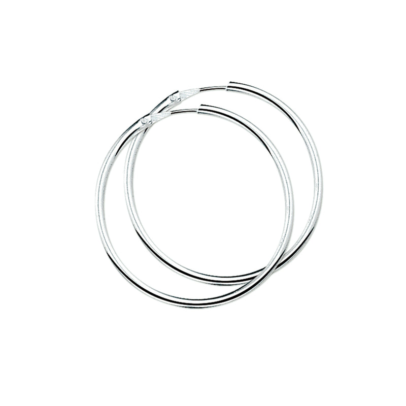 vDam Oorringen 2,0 Mm Ronde Buis Zilver Wit 1001458