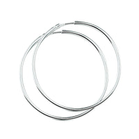 vDam Oorringen 2,0 Mm Ronde Buis Zilver Wit 1001459