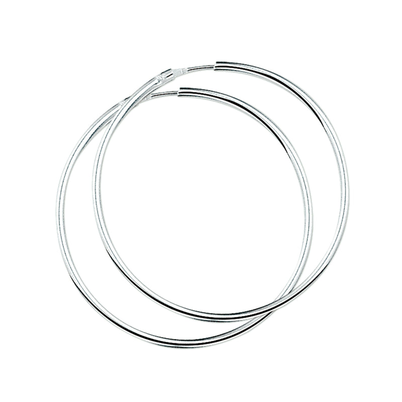 vDam Oorringen 2,0 Mm Ronde Buis Zilver Wit 1001459