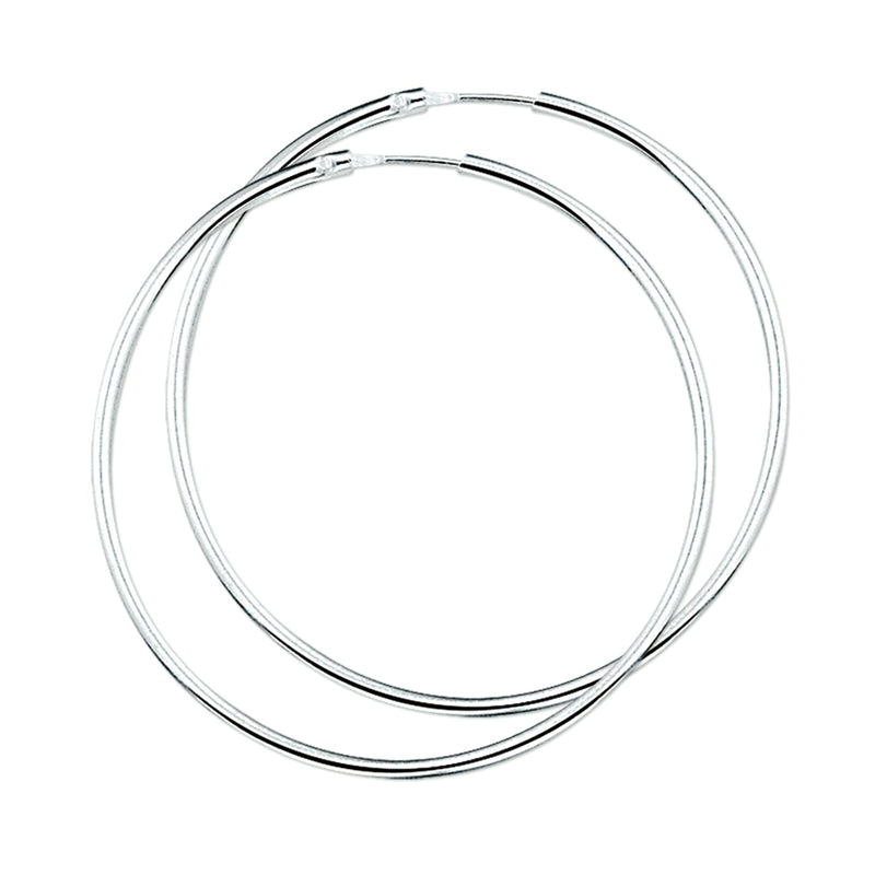 vDam Oorringen 2,0 Mm Ronde Buis Zilver Wit 1001460