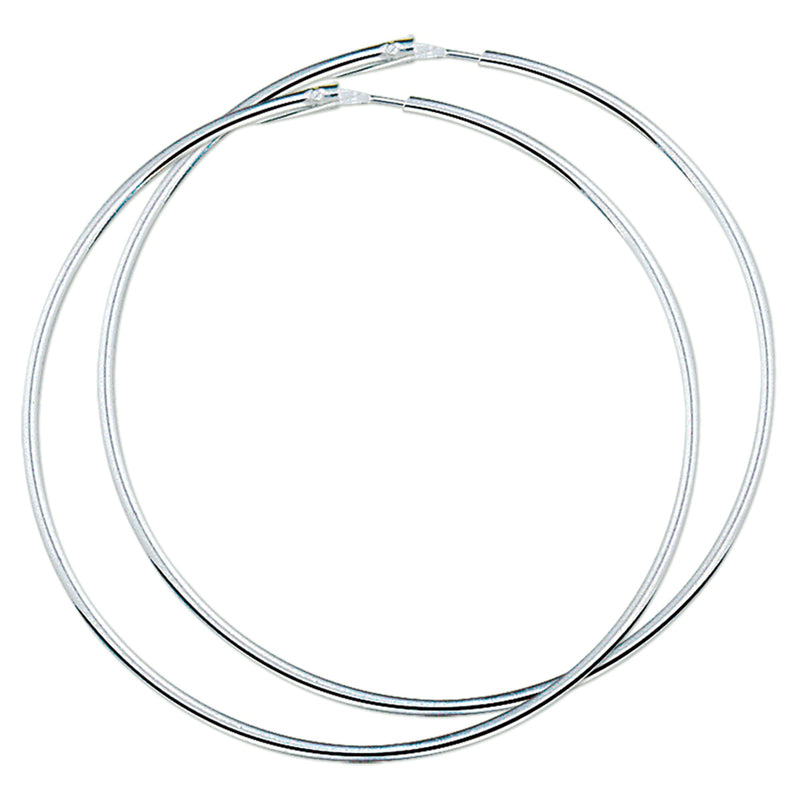 vDam Oorringen 2,0 Mm Ronde Buis Zilver Wit 1001461