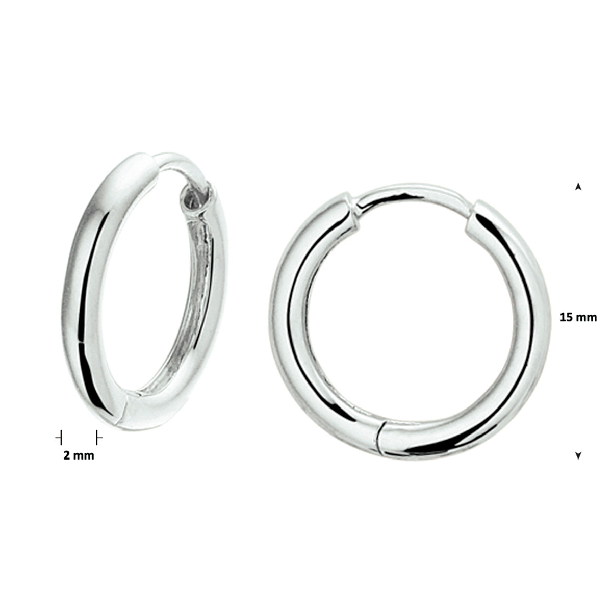 vDam Oorringen 2,0 Mm Voor Oorringhangers Zilver Gerhodineerd 1326841