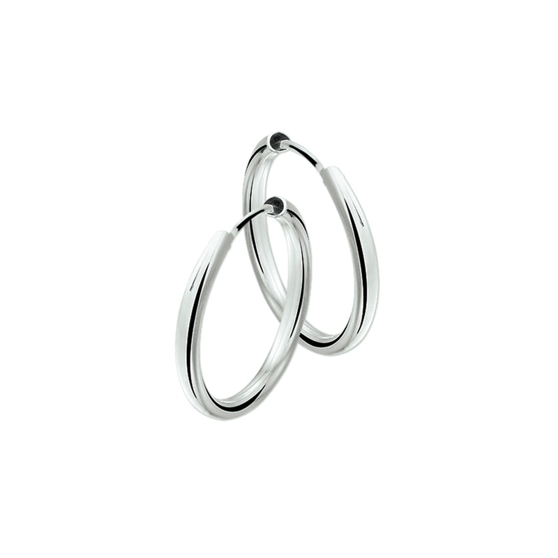 vDam Oorringen 2,5 Mm Ronde Buis Zilver Wit 1001532