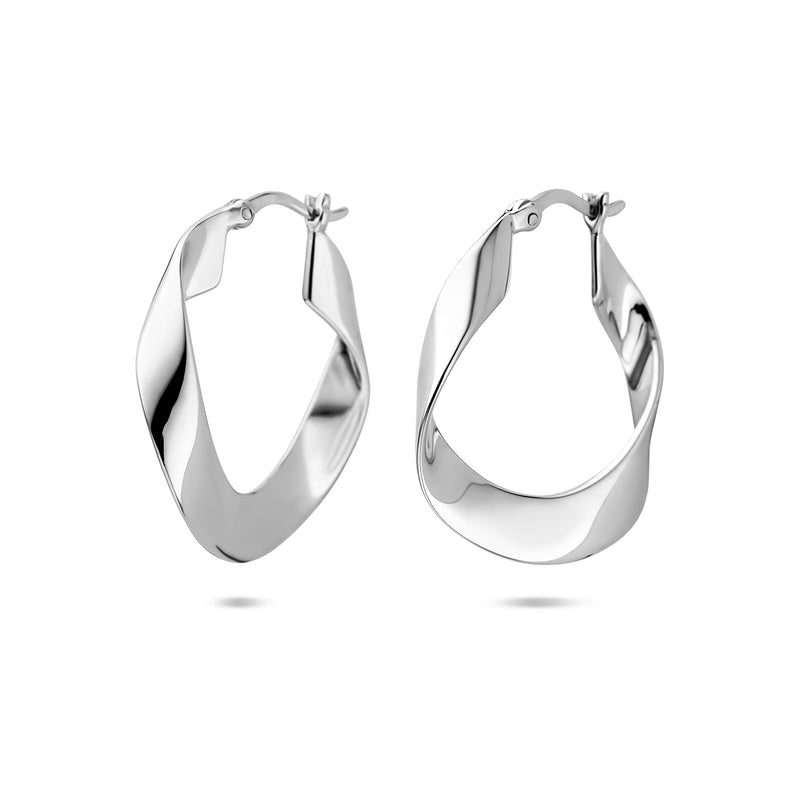 vDam Oorringen 25 Mm Zilver Gerhodineerd 1341949