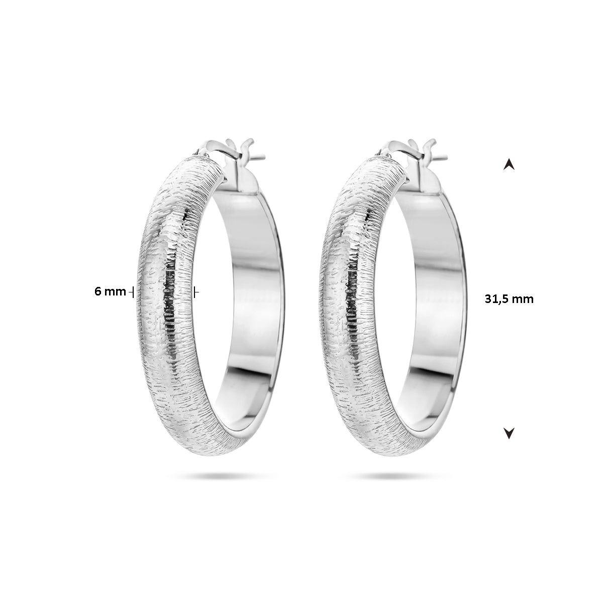 vDam Oorringen 3,0 Mm Halfronde Buis Zilver Gerhodineerd 1336915