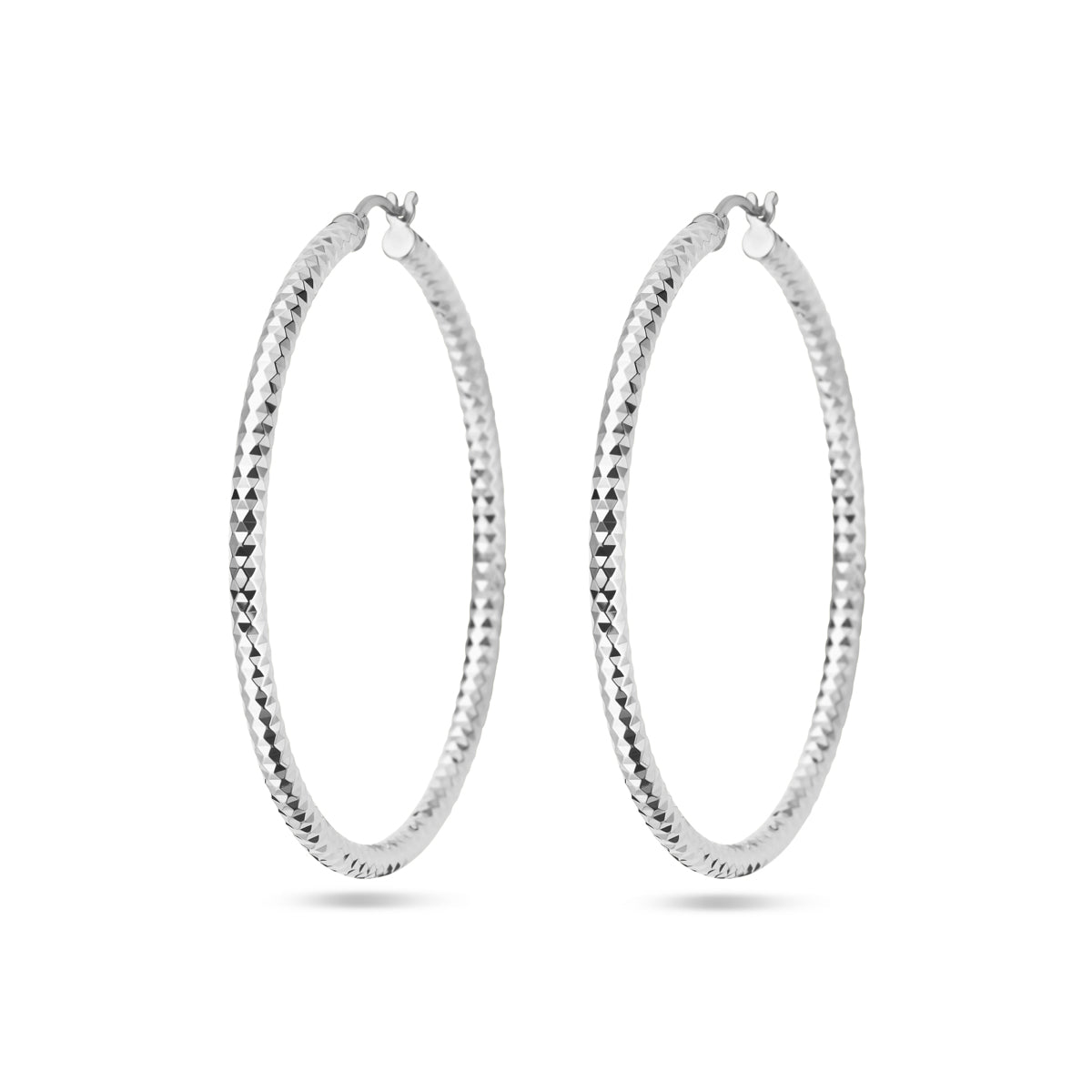 vDam Oorringen 3,0 Mm Ronde Buis Gediamanteerd Zilver Gerhodineerd 1338343