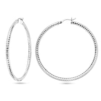 vDam Oorringen 3,0 Mm Ronde Buis Gediamanteerd Zilver Gerhodineerd 1338343