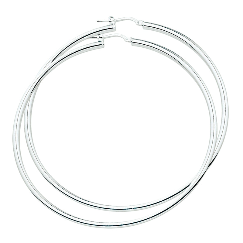 vDam Oorringen 3,0 Mm Ronde Buis Zilver Wit 1015565