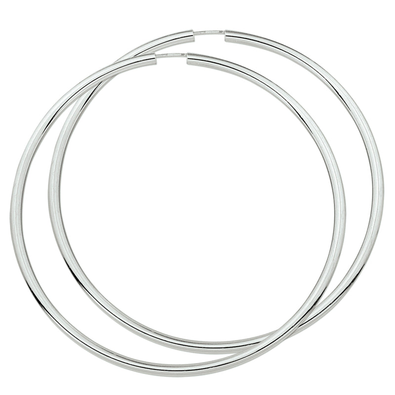 vDam Oorringen 3,0 Mm Ronde Buis Zilver Wit 1015594