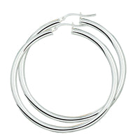 vDam Oorringen 4,0 Mm Ronde Buis Zilver Wit 1001508