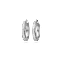 vDam Oorringen 6,0 Mm Halfronde Buis Gescratcht Zilver Gerhodineerd 1338224