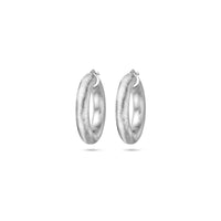 vDam Oorringen 6,0 Mm Ronde Buis Gescratcht Zilver Gerhodineerd 1338221