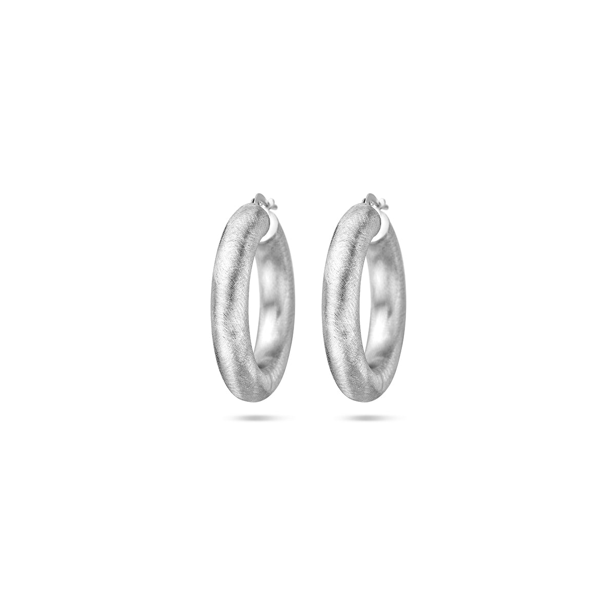 vDam Oorringen 6,0 Mm Ronde Buis Gescratcht Zilver Gerhodineerd 1338221