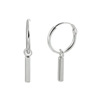 vDam Oorringen Balkje Zilver Gerhodineerd 1333130