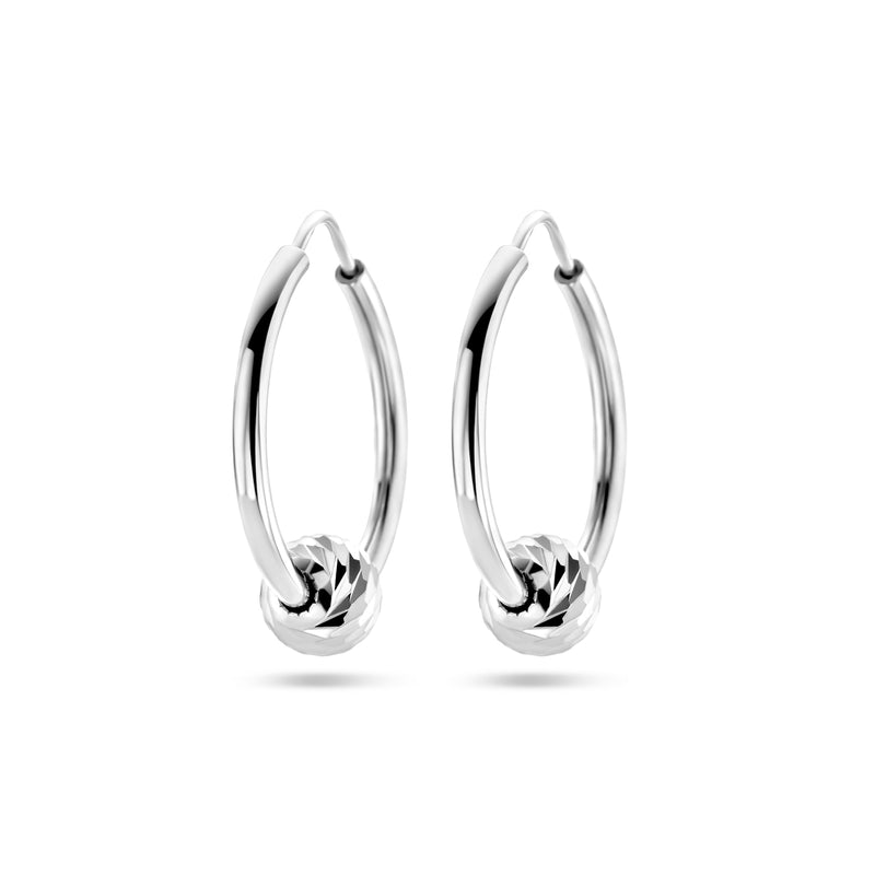 vDam Oorringen Bolletje Zilver Gerhodineerd 1338558