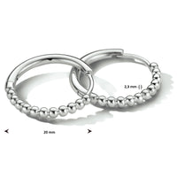 vDam Oorringen Bolletjes Zilver Gerhodineerd 1334844