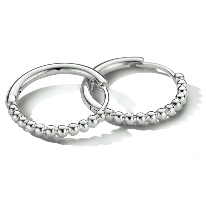 vDam Oorringen Bolletjes Zilver Gerhodineerd 1334844