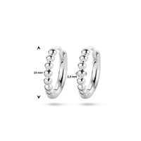 vDam Oorringen Bolletjes Zilver Gerhodineerd 1334845