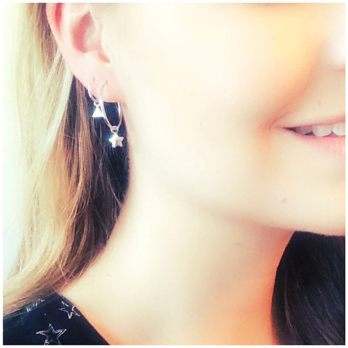 vDam Oorringen Driehoek Zilver Gerhodineerd 1327064