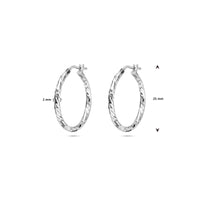 vDam Oorringen Gediamanteerd 2,0 Mm Zilver Gerhodineerd 1337979